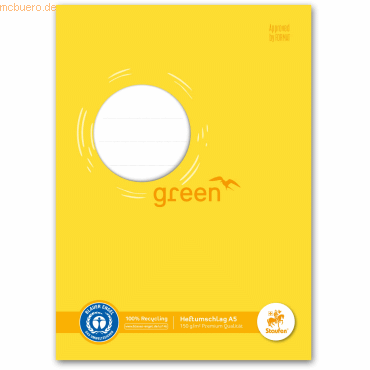 10 x Staufen Heftumschlag Green Karton 150g/qm A5 gelb