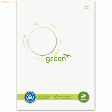 10 x Staufen Heftumschlag Green Karton 150g/qm A4 weiß