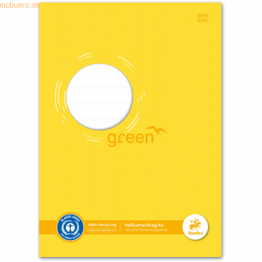 10 x Staufen Heftumschlag Green Karton 150g/qm A4 gelb