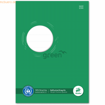 10 x Staufen Heftumschlag Green Karton 150g/qm A4 grün