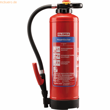 4006325244965 - GLORIA Wasser-Aufladefeuerlöscher Inhalt 9 l Brandklasse A 4006325244965 - GLORIA Wasser-Aufladefeuerlöscher Inhalt 9 l Brandklasse A