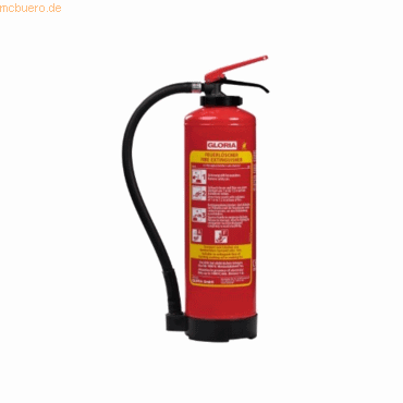 4006325696344 - Gloria Fettbrand-Aufladelöscher FA6EASY 6 Liter 50 Sek Spritzdauer frostsicher bis -5 °C mit Wandhalterung Fußring rot 4006325696344 - Gloria Fettbrand-Aufladelöscher FA6EASY 6 Liter 50 Sek Spritzdauer frostsicher bis -5 °C mit Wandhalterung Fußring rot