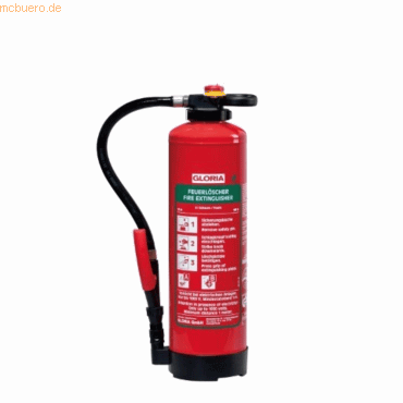 4006325991722 - SB6PRO Feuerlöscher fluorfreier Bio-Schaum 4006325991722 GLORIA 6 Liter 4006325991722 - SB6PRO Feuerlöscher fluorfreier Bio-Schaum 4006325991722 GLORIA 6 Liter