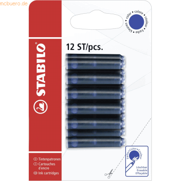 4006381518437 - Tintenpatrone B-51843-10 blau 12St 4006381518437 12 Stück