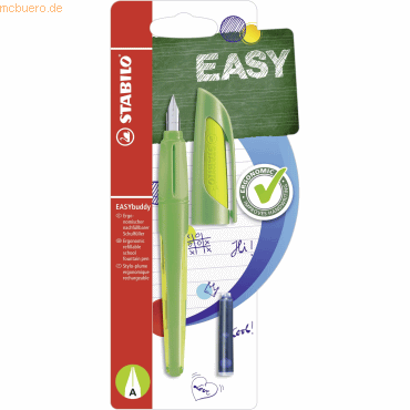4006381539302 - 3 x Schulfüller Easybuddy Feder M limette grün 4006381539302 - 3 x Schulfüller Easybuddy Feder M limette grün