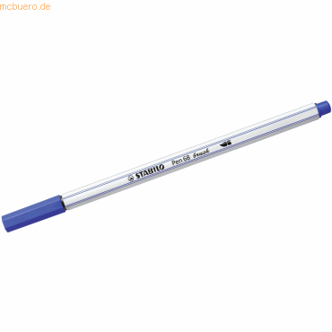 10 x Stabilo Premium-Filzstift mit Pinselspitze Pen 68 brush ultramari