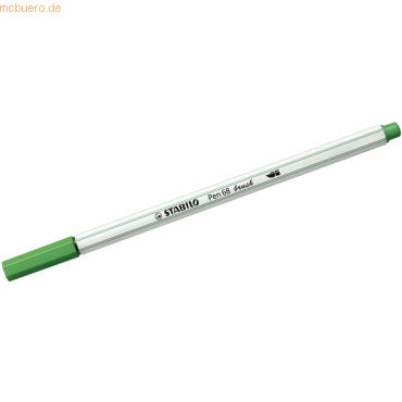 10 x Stabilo Premium-Filzstift mit Pinselspitze Pen 68 brush smaragdgr