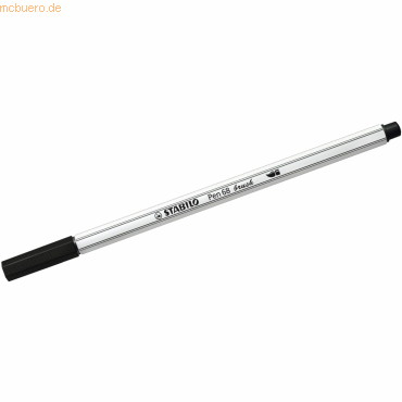 10 x Stabilo Premium-Filzstift mit Pinselspitze Pen 68 brush schwarz