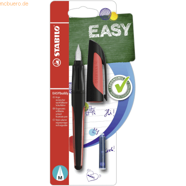 4006381546713 - 5 x Schulfüller Easybuddy Feder M schwarz rot