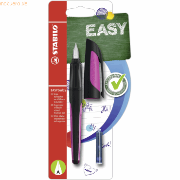4006381546737 - 3 x Schulfüller Easybuddy Feder A schwarz magenta 4006381546737 - 3 x Schulfüller Easybuddy Feder A schwarz magenta