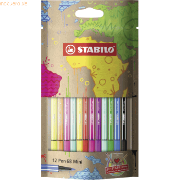 4006381546959 - STABILO Premium-Filzstifte STABILO Pen 68 Mini-#mySTABILOdesign Edition - 12er Pack