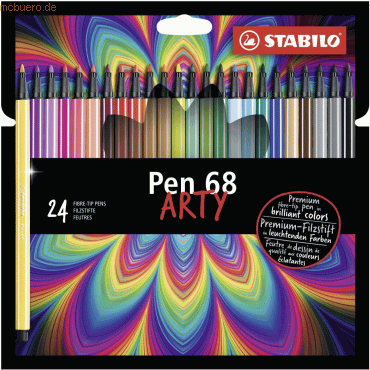 4006381547048 - Premium-Filzstift - Pen 68 - ARTY - 24er Pack - mit 24 verschiedenen Farben 4006381547048 STABILO 24 Stück