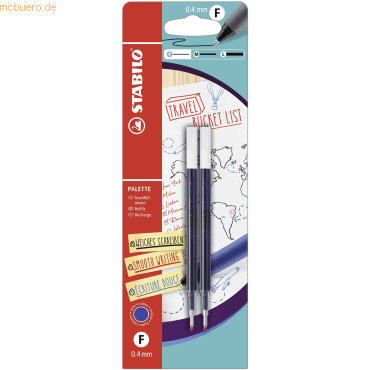 4006381556163 - 5 x Nachfüllmine für Gel-Tintenroller Palette 04 (F) blau Bli 4006381556163 - 5 x Nachfüllmine für Gel-Tintenroller Palette 04 (F) blau Bli