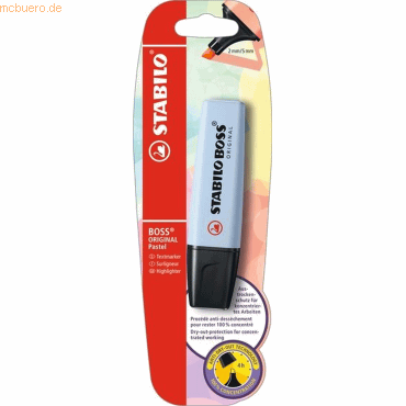 4006381558082 - 10 x Textmarker Boss Original Pastel Wolkenblau Blister 4006381558082 - 10 x Textmarker Boss Original Pastel Wolkenblau Blister
