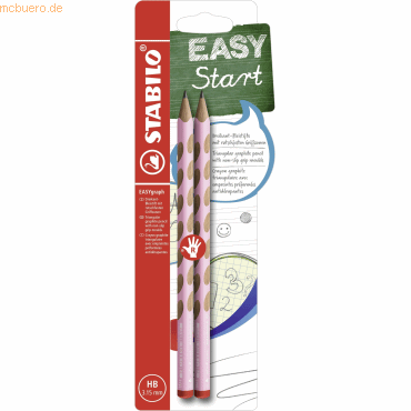 4006381558761 - 10 x Dreikant-Bleistift Easygraph Pastel Edition pastellrosa B