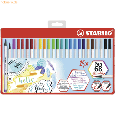 4006381561105 - Premium-Filzstift mit Pinselspitze Pen 68 brush Etui VE=25 Stü 4006381561105 - Premium-Filzstift mit Pinselspitze Pen 68 brush Etui VE=25 Stü