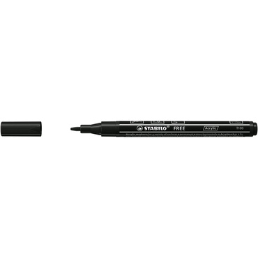 4006381575911 - 5 x Acrymarker FREE Acrylic T100 schwarz 4006381575911 - 5 x Acrymarker FREE Acrylic T100 schwarz