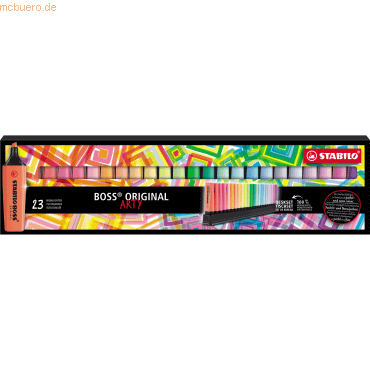 4006381577847 - Textmarker BOSS ORIGINAL 7023-01-5-20 Etui 23-farbig sortiert 2-5mm Keilspitze 4006381577847 23 Stück 4006381577847 - Textmarker BOSS ORIGINAL 7023-01-5-20 Etui 23-farbig sortiert 2-5mm Keilspitze 4006381577847 23 Stück