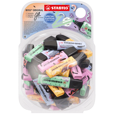 4006381590839 - Textmarker BOSS Bonbonglas Bonbonglas 60 Stück 4 Farben