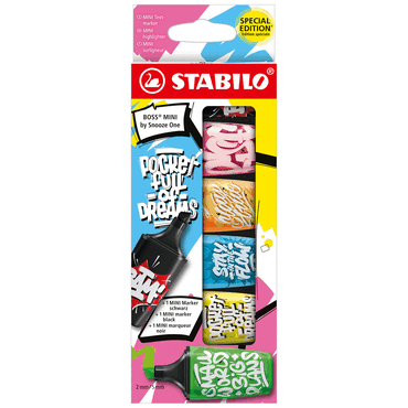 4006381597258 - 10 x Textmarker BOSS MINI by Snooze One Pack 6 Stück 6 Farben 4006381597258 - 10 x Textmarker BOSS MINI by Snooze One Pack 6 Stück 6 Farben