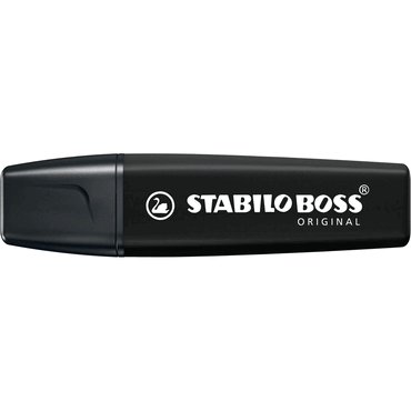 4006381599771 - Textmarker STABILO® BOSS Original NatureCOLORS Keilspitze lichtbeständig schnell trocknend schwarz 1 Stück