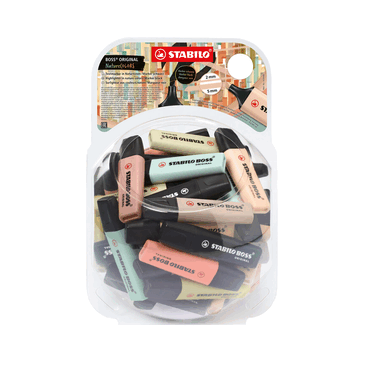 4006381603195 - Textmarker BOSS ORIGINAL NatureCOL Bonbonglas 60 Stück 7 Farb