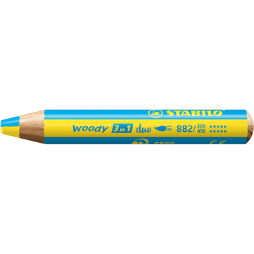 4006381603669 - 5 x Aquarellfarbstift woody 3 in 1 duo gelb cyanblau 4006381603669 - 5 x Aquarellfarbstift woody 3 in 1 duo gelb cyanblau