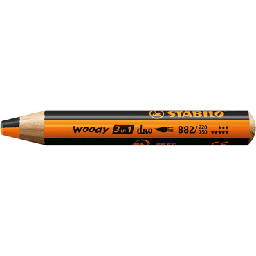 4006381603676 - 5 x Aquarellfarbstift woody 3 in 1 duo orange schwarz 4006381603676 - 5 x Aquarellfarbstift woody 3 in 1 duo orange schwarz