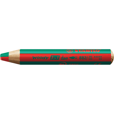 4006381603690 - 5 x Aquarellfarbstift woody 3 in 1 duo rot dunkelgrün 4006381603690 - 5 x Aquarellfarbstift woody 3 in 1 duo rot dunkelgrün