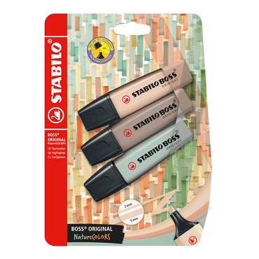 4006381603935 - 10 x Textmarker BOSS ORIGINAL NatureCOL Blister 3 Stück 3 Far 4006381603935 - 10 x Textmarker BOSS ORIGINAL NatureCOL Blister 3 Stück 3 Far