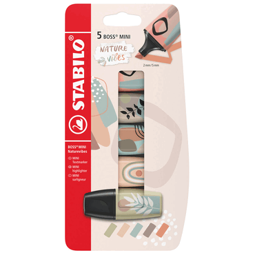 4006381615655 - 10 x Textmarker BOSS MINI Naturevibes Blister 5 Stück 5 Farben 4006381615655 - 10 x Textmarker BOSS MINI Naturevibes Blister 5 Stück 5 Farben