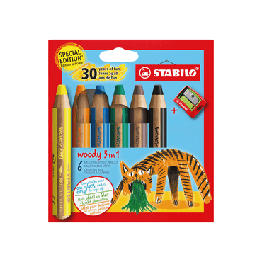 4006381618724 - 5 x Aquarellbuntstift woody 3 in 1 Kartonetui 6 Stück 6 Farben 4006381618724 - 5 x Aquarellbuntstift woody 3 in 1 Kartonetui 6 Stück 6 Farben