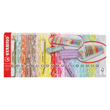 4006381618854 - Textmarker swing cool NatureCOLORS EO275 18-02-5 Pack 18-farbig sortiert 1-4mm Keilspitze 4006381618854 18 Stück
