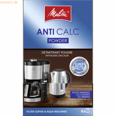 4006508192632 - Melitta Entkalker ANTI CALC 192632 Pulver 20g 4006508192632 6 Stück 4006508192632 - Melitta Entkalker ANTI CALC 192632 Pulver 20g 4006508192632 6 Stück