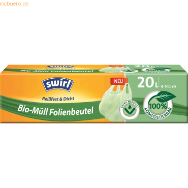 4006508193394 - Müllbeutel 936608 Bio hellgrün 20 Liter mit Griff kompostierbar 4006508193394 6 Stück 4006508193394 - Müllbeutel 936608 Bio hellgrün 20 Liter mit Griff kompostierbar 4006508193394 6 Stück