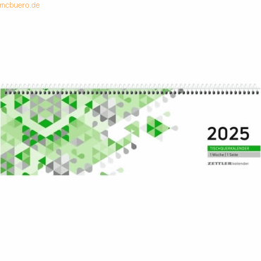 4006928024674 - Schreibtischquerkalender 146-0013 1 Woche   1 Seite 296x99cm 2025 4006928024674 Zettler