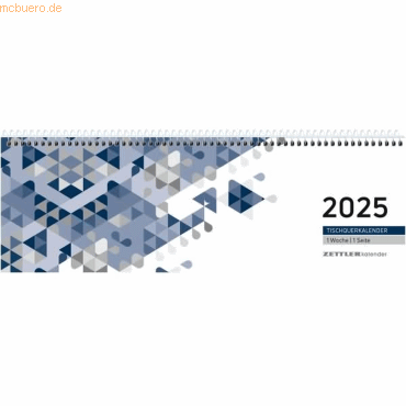 4006928024681 - Schreibtischquerkalender 146-0015 1 Woche   1 Seite 296x99cm 2025 4006928024681 Zettler