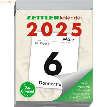 Zettler Tagesabreißkalender 305 XL 8,2x10,7cm 2025