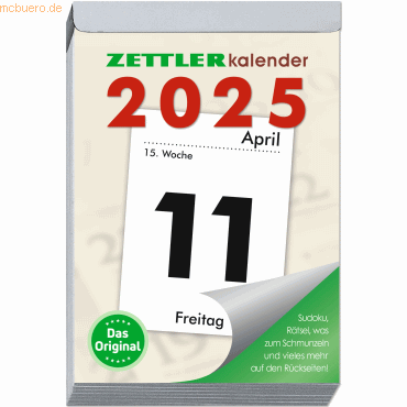 Zettler Tagesabreißkalender 313 XXL 9,9x14,3cm 2025
