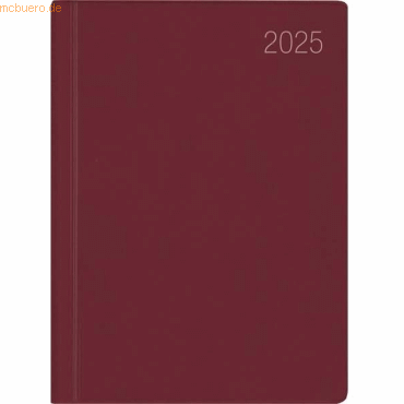 4006928024872 - Taschenkalender 640 102x142cm 1 Woche 2 Seiten bordeaux 2025