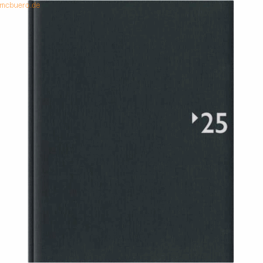 Zettler Wochenbuch 732 Leinen 21x26,5cm 1 Woche/2 Seiten anthrazit 202