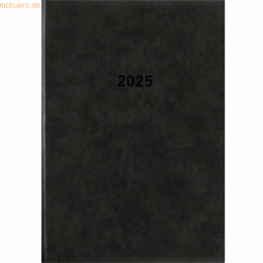 4006928025213 - Buchkalender 876 145x21cm 1 Tag 1 Seite schwarz 2025