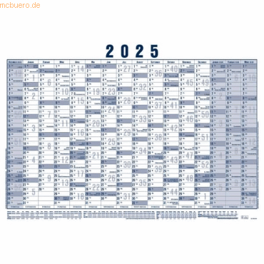 4006928025411 - Plakatkalender 918-0015 16 Monate   1 Seite 100x70cm 2025 4006928025411 5 Stück