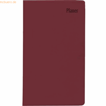 4006928025596 - Taschenplaner 520 95x16cm 1 Monat 2 Seiten bordeaux 2025