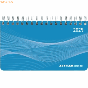 Zettler Mini-Querkalender 579 15,6x9,0cm 1 Woche/2 Seiten blau 2025