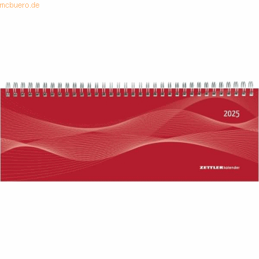 Zettler Tischquerkalender 114 Profi 29,7x10,5cm 1 Woche/2 Seiten rot 2