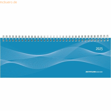 Zettler Tischquerkalender 114 Profi 29,7x10,5cm 1 Woche/2 Seiten blau