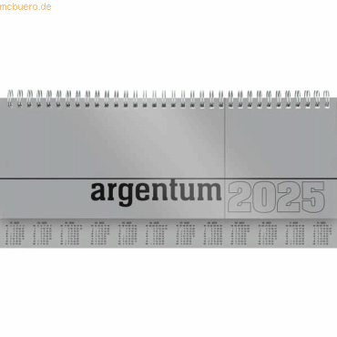 Zettler Tischquerkalender argentum 29,7x13,5cm 1 Woche/2 Seiten 2025