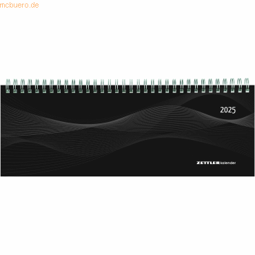 Zettler Tischquerkalender 118 29,7x10,5cm 1 Woche/2 Seiten schwarz 202