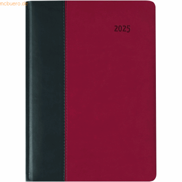 Zettler Buchkalender 878 15x21cm 1 Tag/1 Seite Fire schwarz-rot 2025